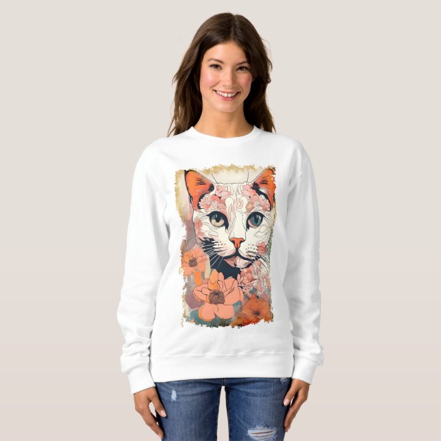 Artsy Cat Sweatshirt (Front Full)
