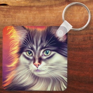 Artsy Cats Key Ring