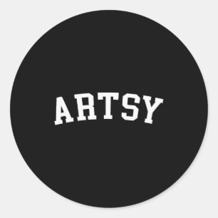 Artsy classic round sticker
