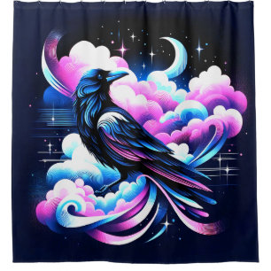 Artsy Crow Shower Curtain
