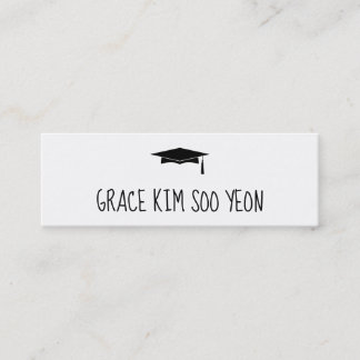 Artsy Cute Graduation Cap Announcement Name Card