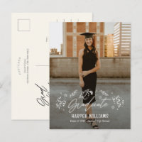 Artsy Doodles Graduation Announcement Postcard