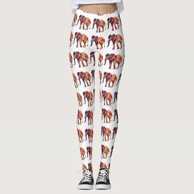 Artsy Elephant Leggings (Front)