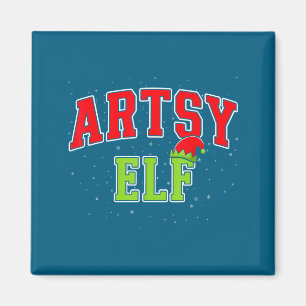 Artsy Elf Christmas Family Matching Group Xmas Act Magnet