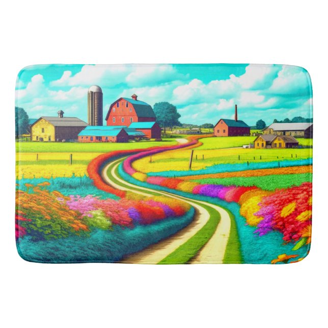 Artsy Farm  Bath Mat (Front)
