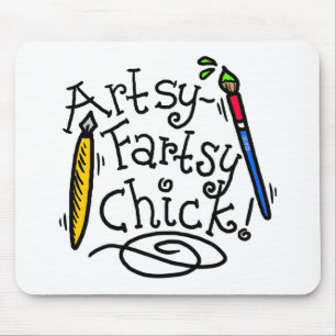 Artsy-Fartsy Chick Mouse Pad
