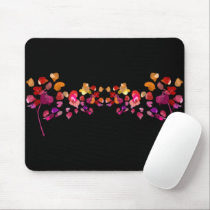 Artsy Fiery Petals Feminine Print Mouse Pad
