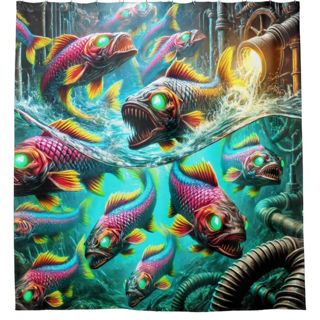 Artsy Fish Shower Curtain (Front)