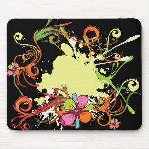 artsy floral bliss vector design mouse pad