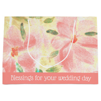 Artsy Floral Design Large Gift Bag