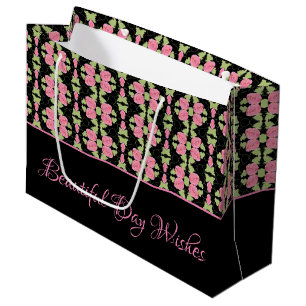 Artsy Floral Patterned Designer Large Gift Bag