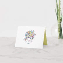 Artsy flower-haired lady