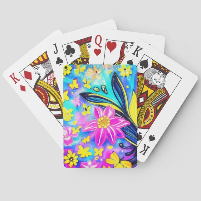 Artsy Flower Playing Cards (Back)