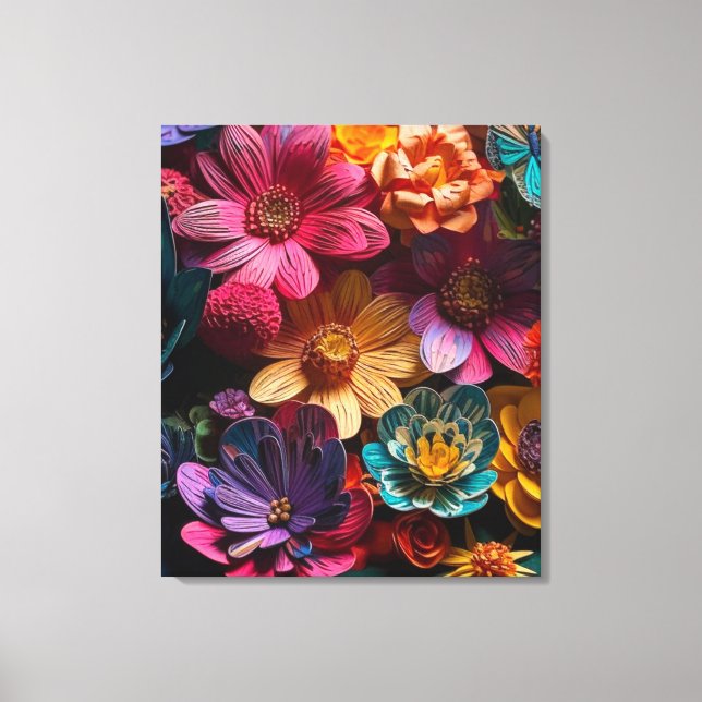 Artsy Flowers Canvas Print (Front)