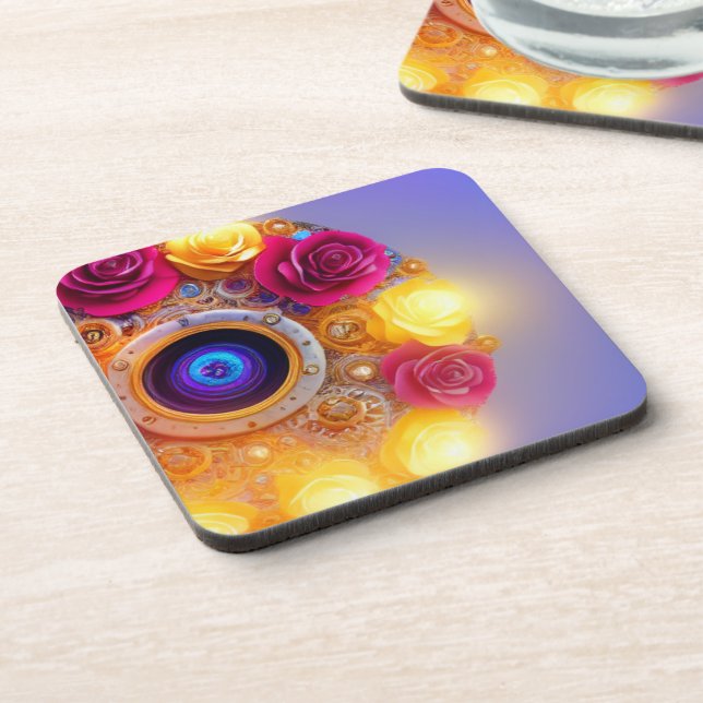 Artsy Flowers Coaster (Left Side)
