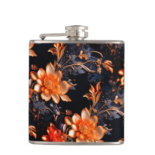 Artsy Flowers Hip Flask