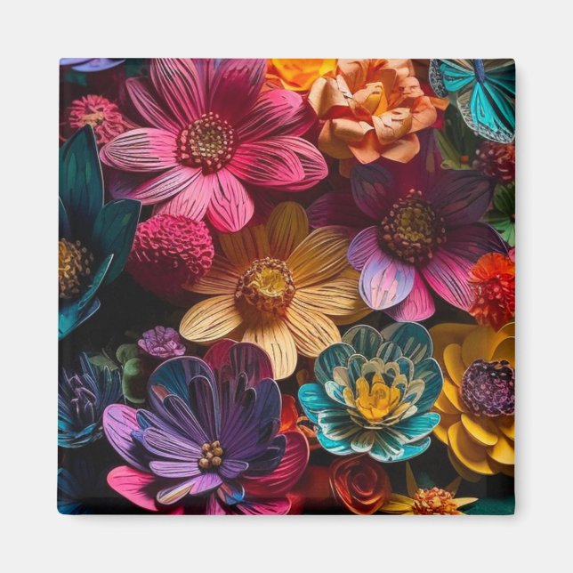 Artsy Flowers Magnet (Front)
