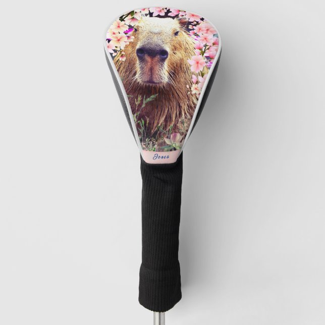 Artsy Fun Capybara  Golf Driver Head Cover (Front)