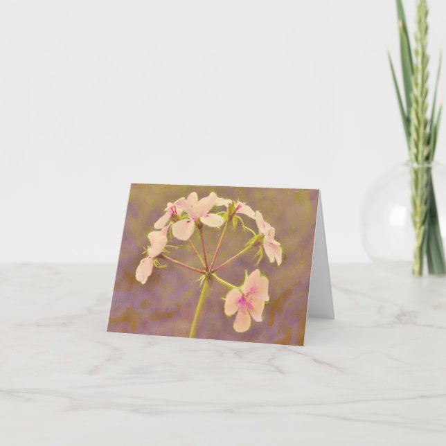 Artsy Geranium Bunch from Gertie's Garden Card (Front)