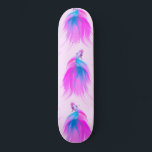 Artsy Girly Neon Pink Blue Painted Betta Fish Skateboard<br><div class="desc">This artsy and girly design is perfect for the contemporary and trendy woman. It depicts a hand-painted acrylic pattern of neon pink and blue betta fish with a flowing gorgeous tail on top of a blush pink background. It's a great piece for any animal lover, hipster female, or anyone who...</div>