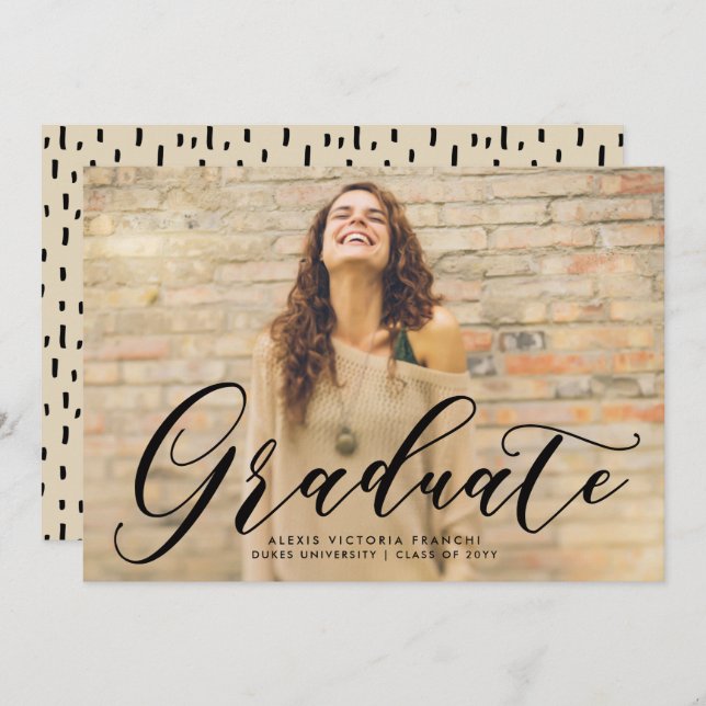 Artsy Graduation Announcement (Front/Back)