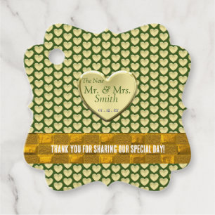 Artsy Green Trendy Party Event Wedding  Favour Tags