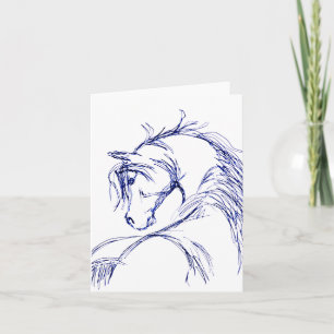 Artsy Horse Head Sketch Card