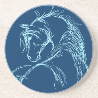Artsy Horse Head Sketch Coaster