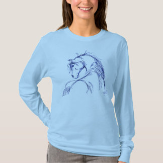 Artsy Horse Head Sketch T-Shirt