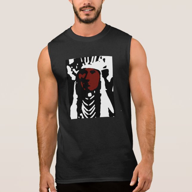 Artsy Indian Chief Sleeveless T-Shirt (Front)