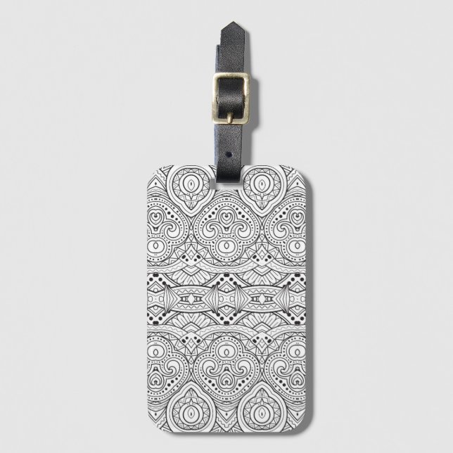 Artsy Inspired Design Luggage Tag (Front Vertical)