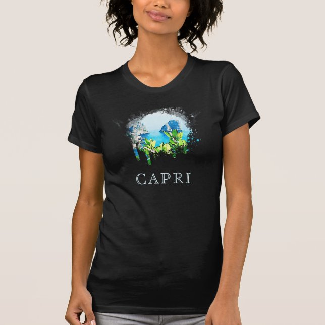 *~* Artsy ITALIA CAPRI Italian T-Shirt Island (Front)