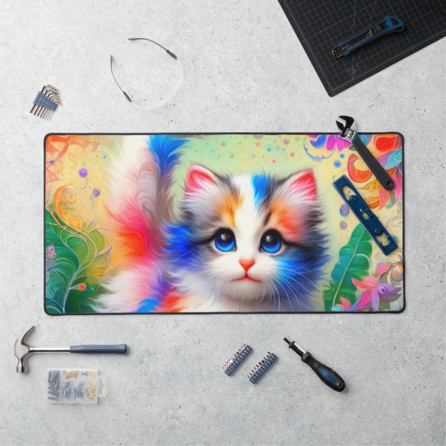 Artsy Kitten Design Desk Mat (Workstation)