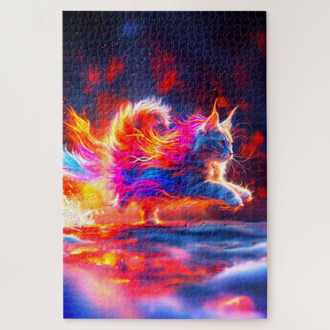 Artsy Kitten Jigsaw Puzzle (Vertical)