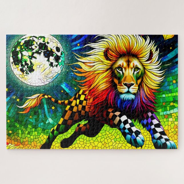 Artsy Lion Jigsaw Puzzle (Horizontal)
