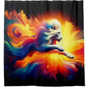 Artsy Lion Shower Curtain