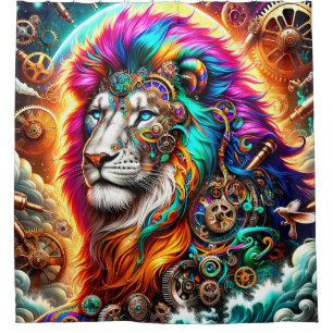 Artsy Lion Shower Curtain