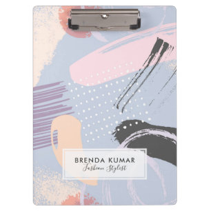 Artsy moden brushstrokes composition clipboard