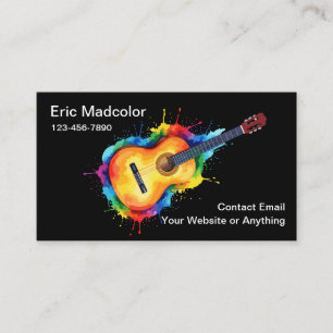 Artsy Musician For Hire Business Cards