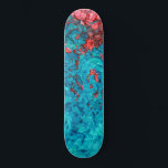 Artsy Neon Orange Teal Green Acrylic Painting Skateboard<br><div class="desc">This modern and cool painting is perfect for the trendy and fashionable person. It features a hand-painted neon orange and teal green acrylic abstract design. It's unique, artistic, and contemporary. ***IMPORTANT DESIGN NOTE: For any custom design request such as matching product requests, colour changes, placement changes, or any other change...</div>