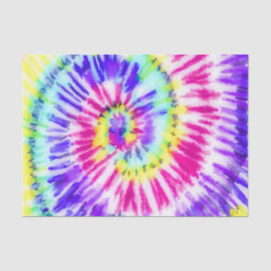 Artsy Neon Rainbow Tie Dye Watercolor Pattern Tissue Paper
