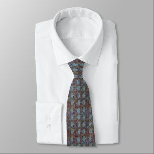 Artsy Nephrologist Kidney Design Blue and Grey Tie