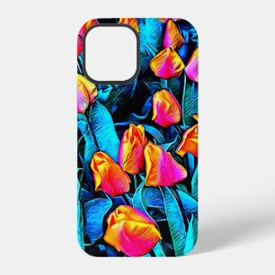 Artsy Orange and Gold Tulips from Mt Vernon iPhone 12 Case