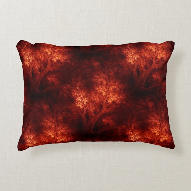 Artsy Orange Trees Decorative Cushion (Front)