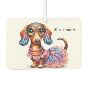 Artsy Pastel Dachshund Car Air Freshener