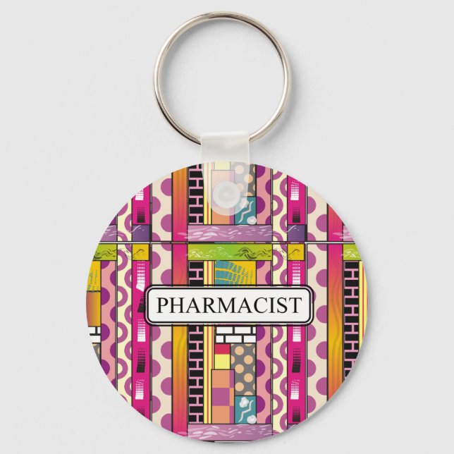 Artsy Pharmacist  Key Ring (Front)