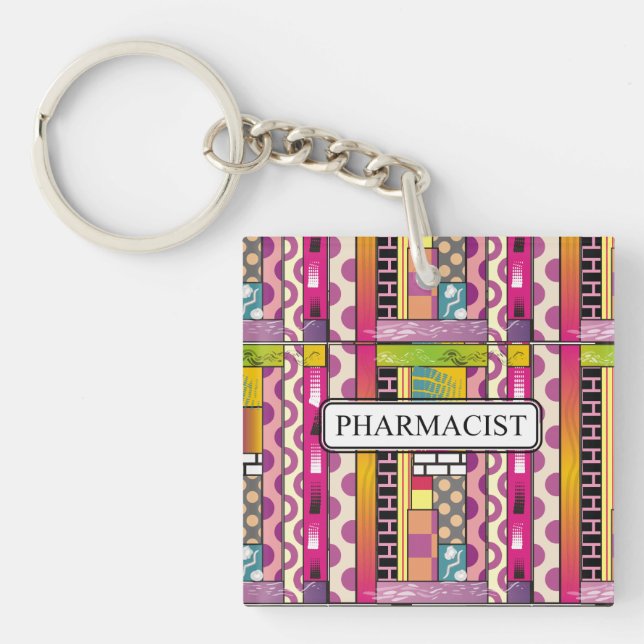 Artsy Pharmacist  Key Ring (Front)