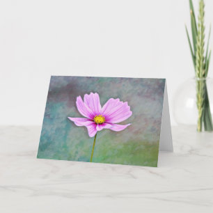 Artsy Pink Flower Art Note Card
