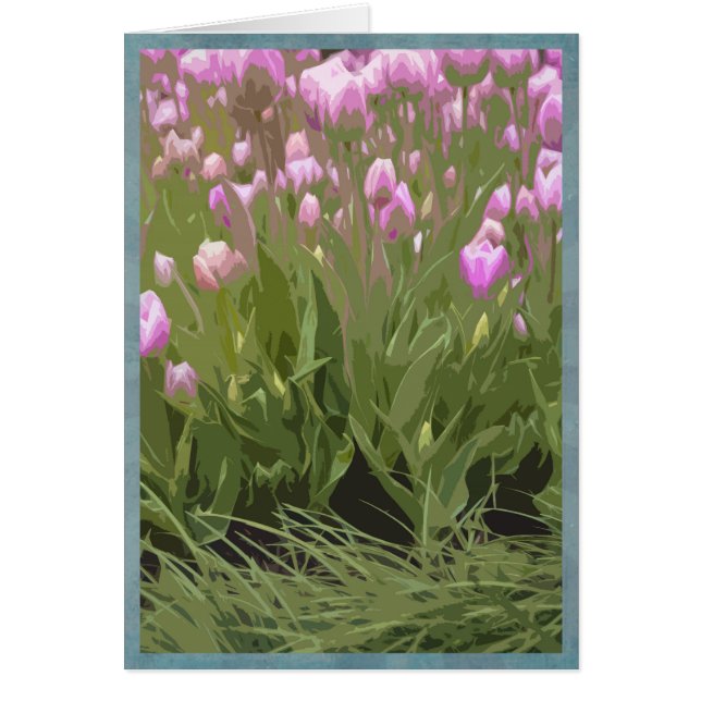 Artsy pink tulips (Front)