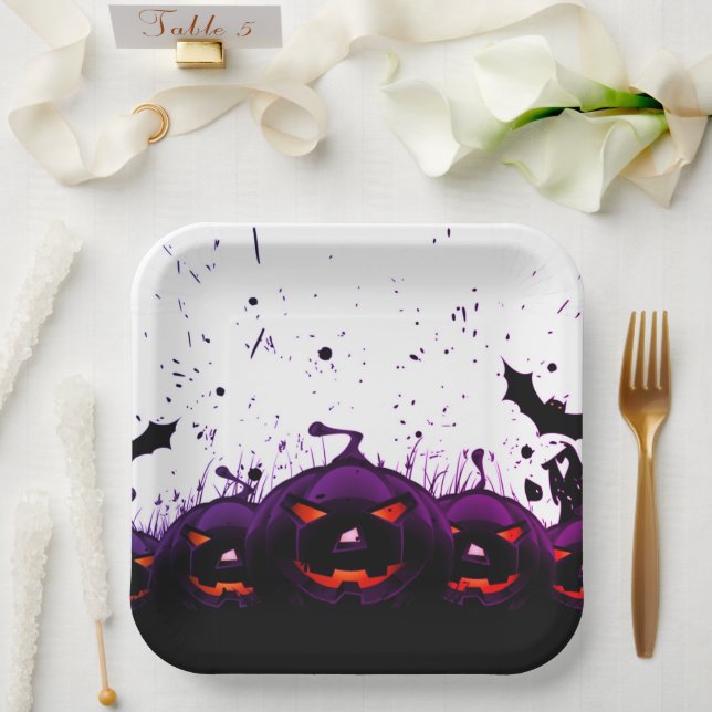 Artsy Pumpkin Paper Plate (Wedding)